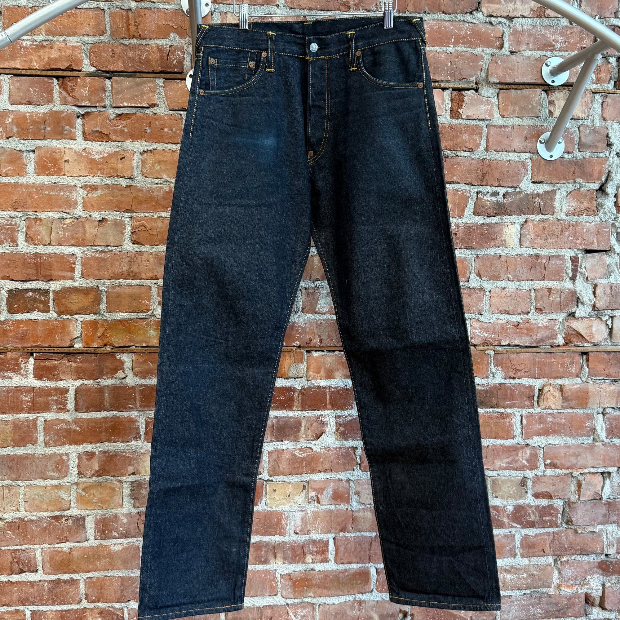 EVISU LOT 0001 SLIM STRAIGHT DENIM 'INDIGO/IVORY'