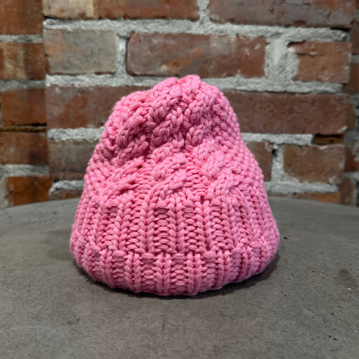 CHROME HEARTS CASHMERE CROSS PATCH BEANIE ‘PINK’