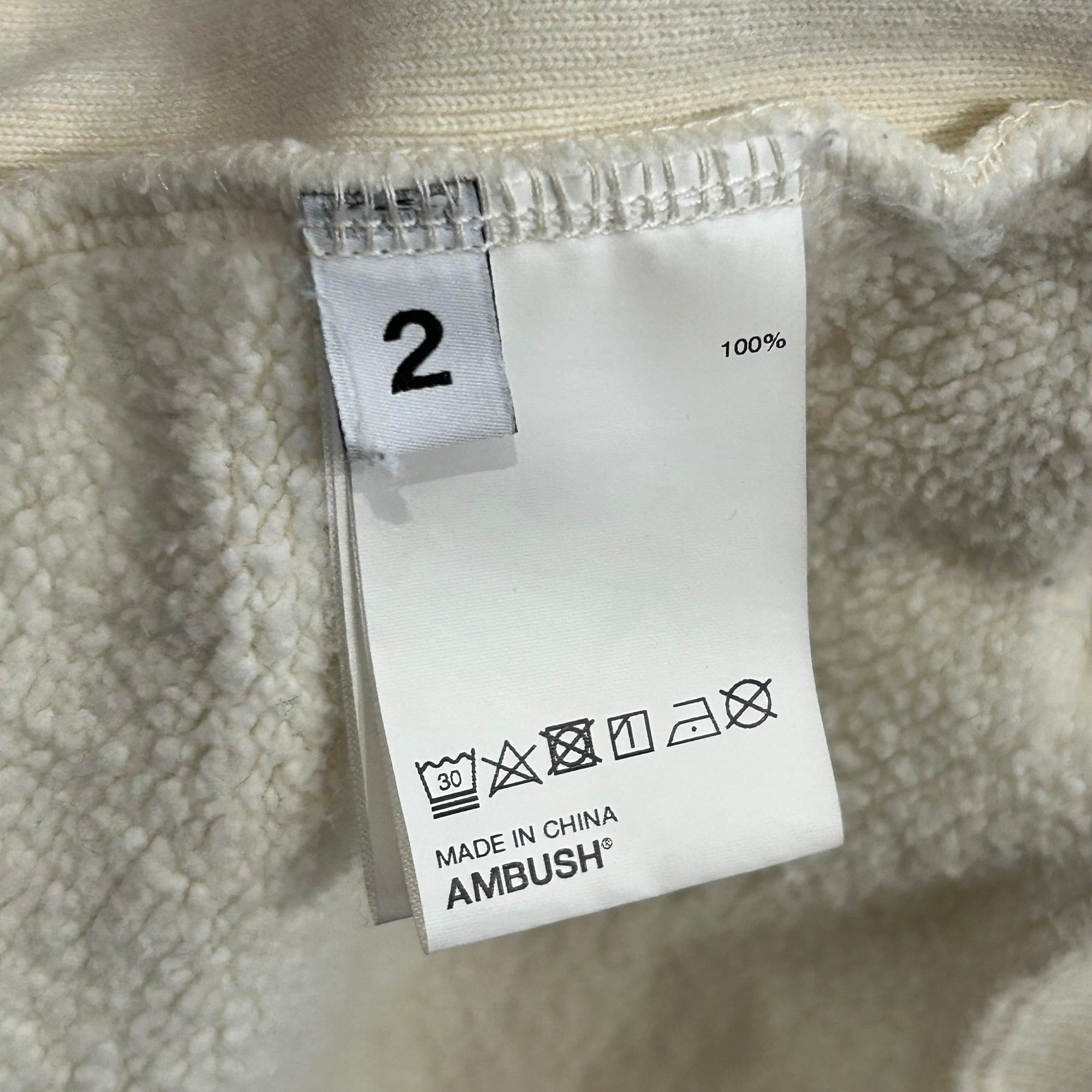 AMBUSH LOGO BLOCK CREWNECK ‘CREAM’