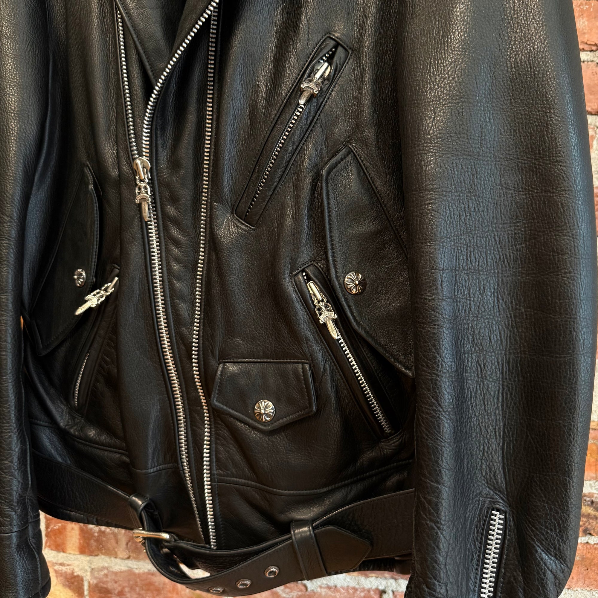 CHROME HEARTS VINTAGE JJ DEAN LEATHER JACKET ‘BLACK’
