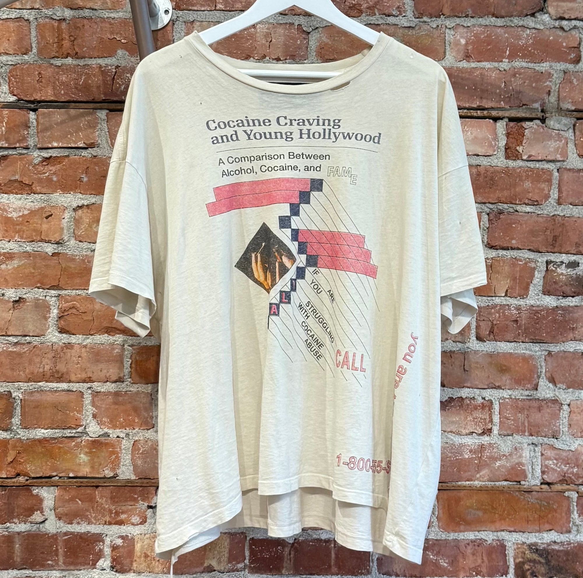 PALY HOLLYWOOD SS25 C0CAINE CRAVING TEE ‘WHITE’