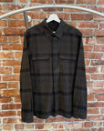 RICK OWENS CHECK-PRINT COTTON SHIRT