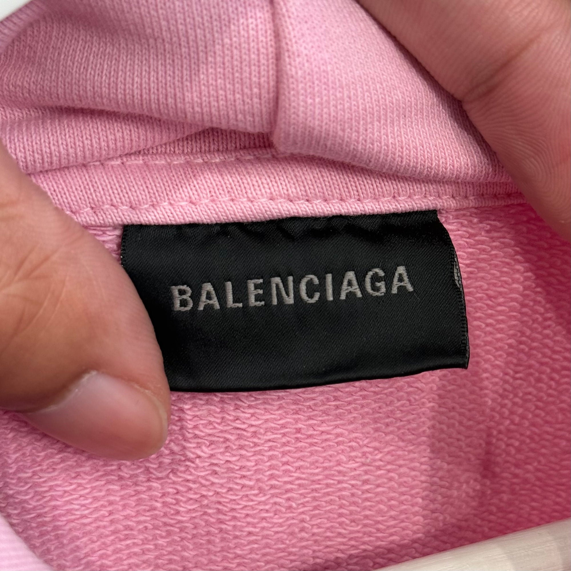 BALENCIAGA SS23 STENCIL LOGO HOODIE ‘PINK’