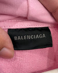 BALENCIAGA SS23 STENCIL LOGO HOODIE ‘PINK’
