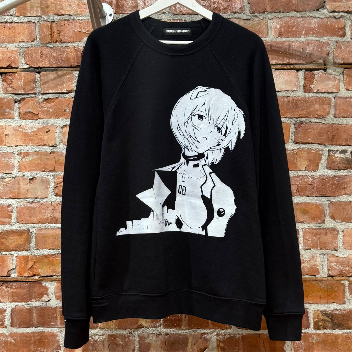 ROUGH SIMMONS EVANGELION REI CREWNECK ‘BLACK’