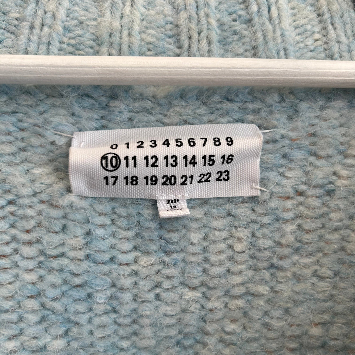 MAISON MARGIELA SS25 BOTANICAL DYE WOOL CARDIGAN ‘BLUE’