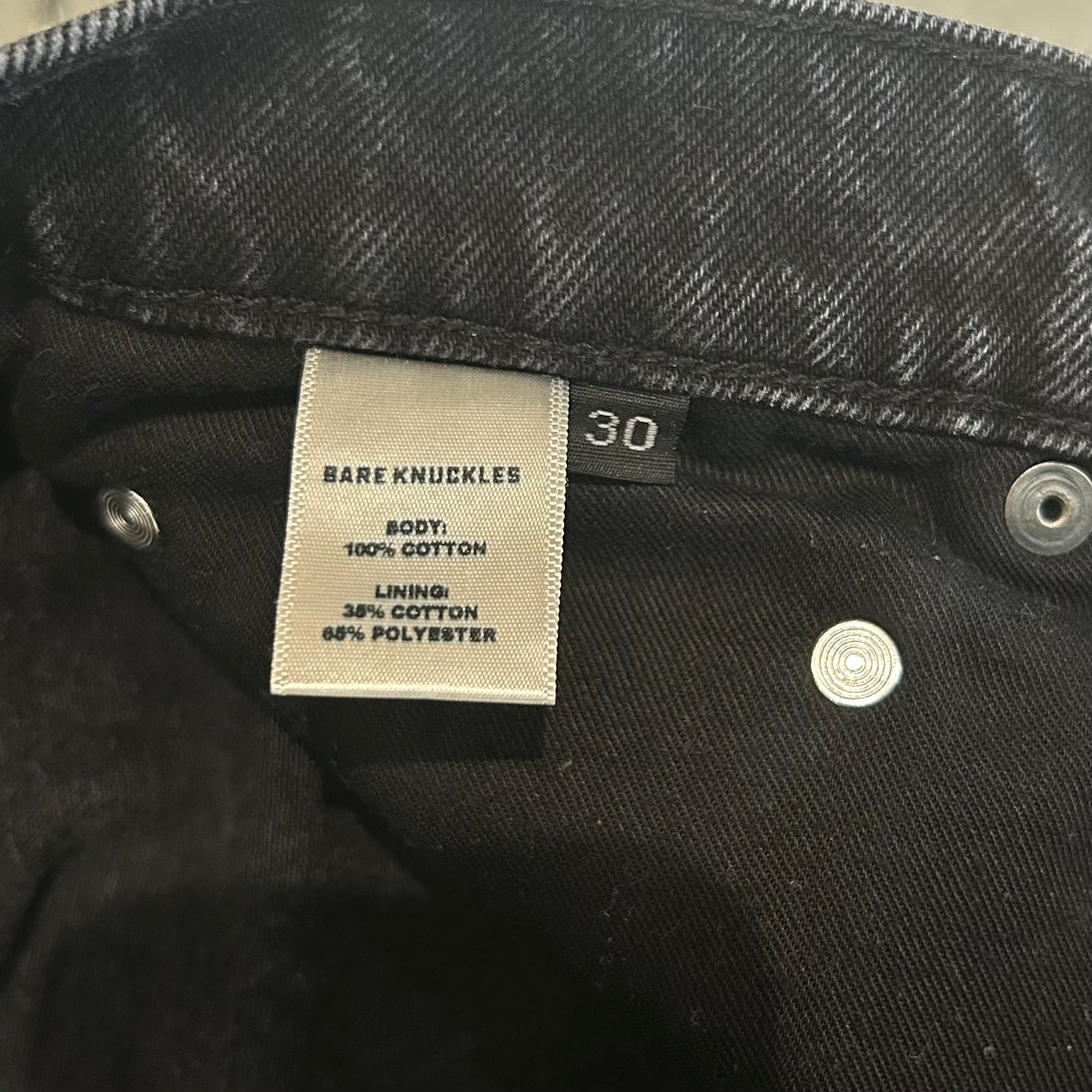 BARE KNUCKLES JAVIER WIDE LEG JEANS ‘BLACK’