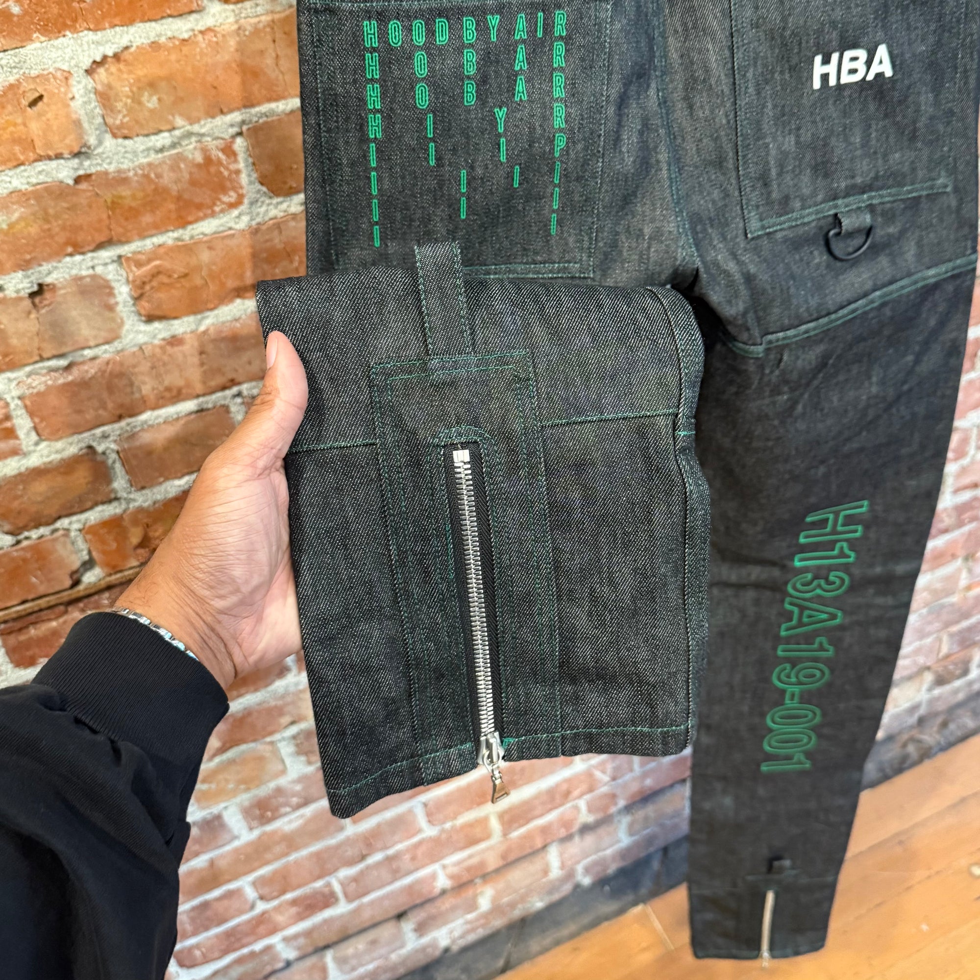 HOOD BY AIR MATRIX STACKED JEANS ‘INDIGO’