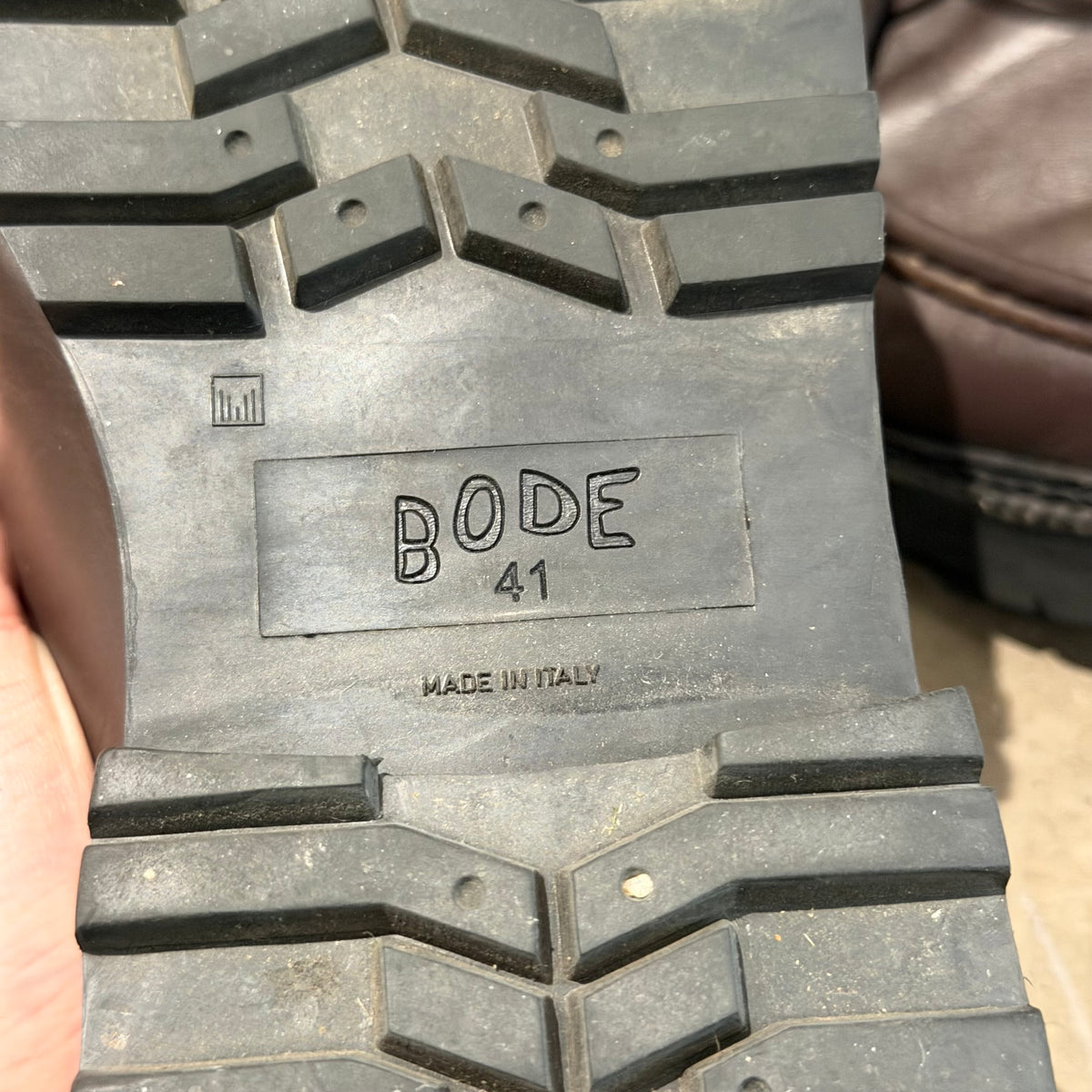 BODE UNIVERSITY LEATHER SHOES ‘DARK BROWN’
