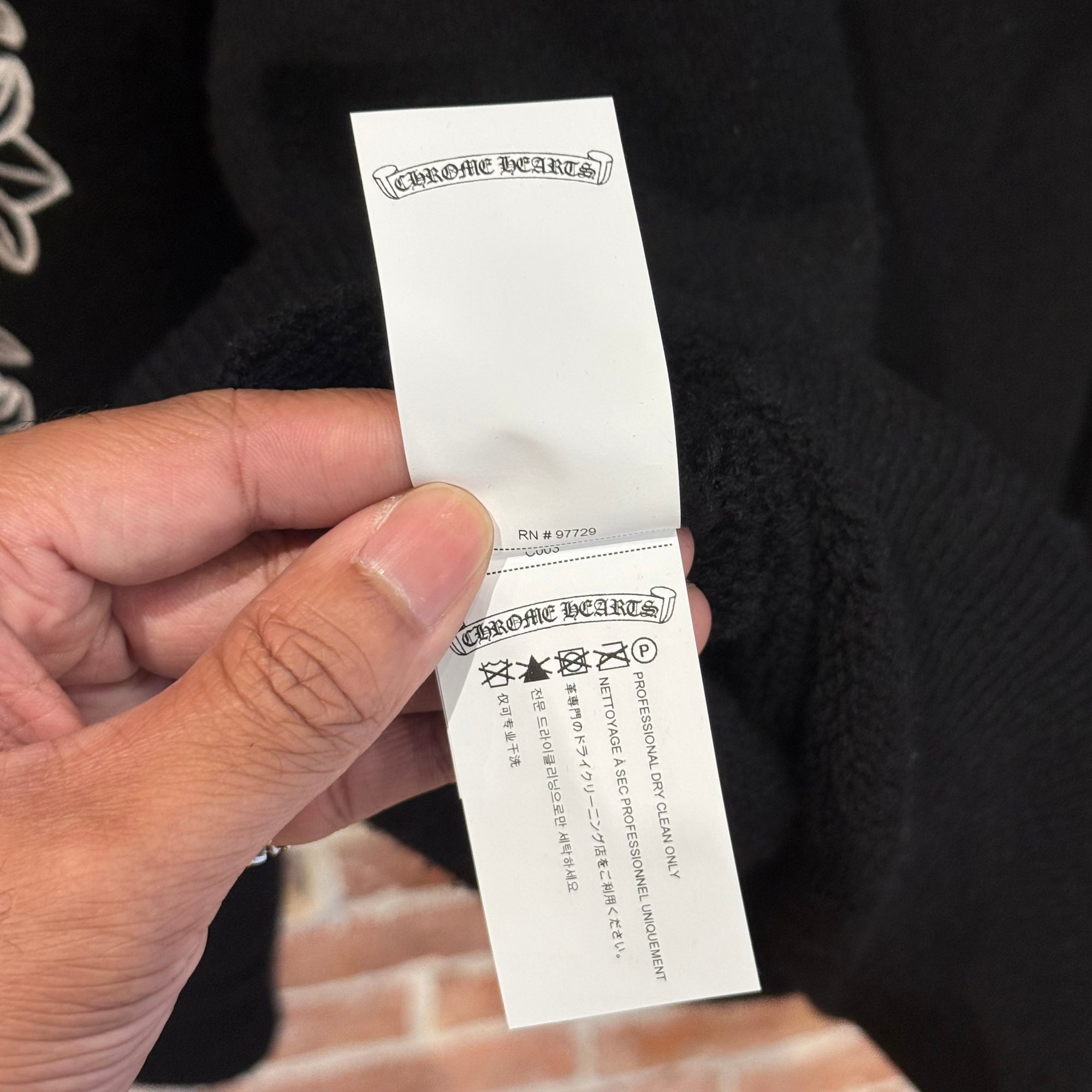 CHROME HEARTS CASHMERE FLORAL SWEATER ‘BLACK’
