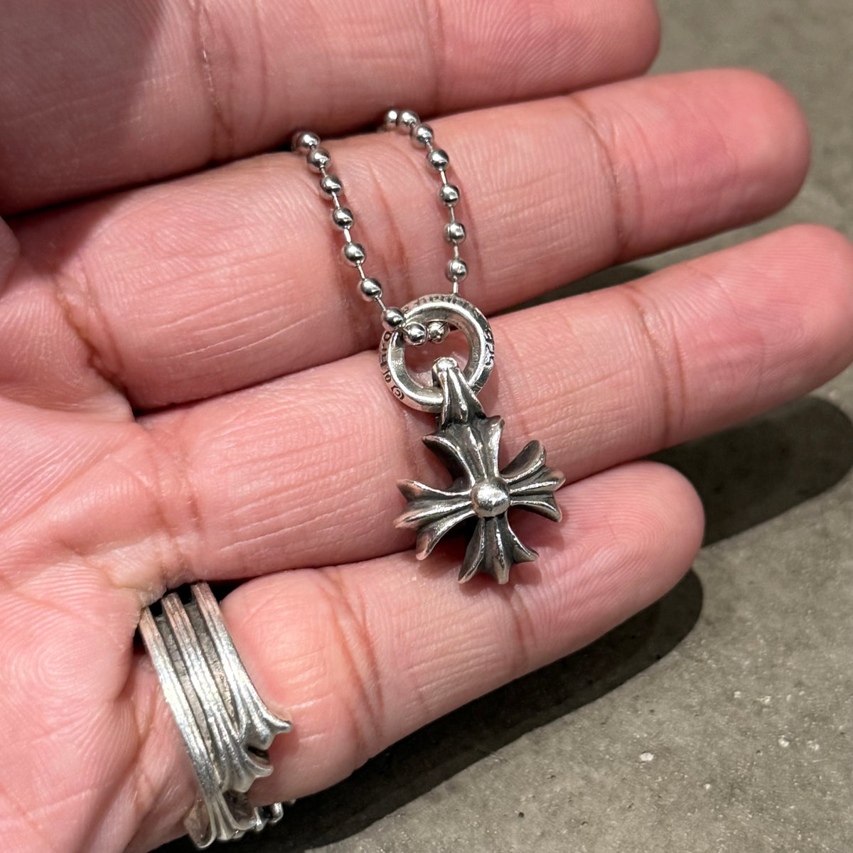 CHROME HEARTS CH PLUS CROSS CHARM NECKLACE ‘SILVER’