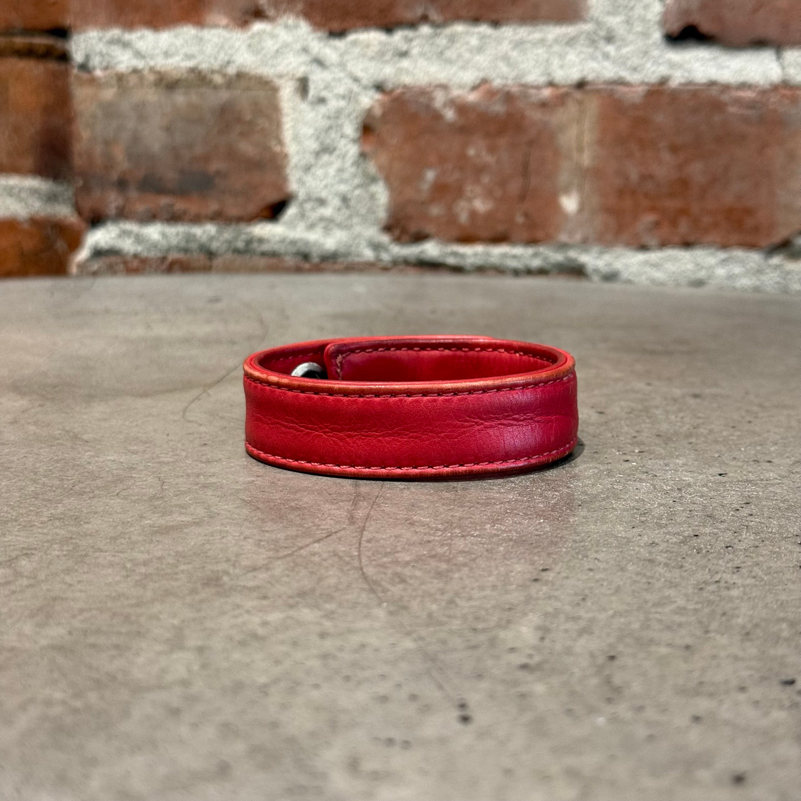Chrome Hearts クロスボール レッド系 CHROME HEARTS CROSSBALL LEATHER BRACELET 'RED' – Sadō Room