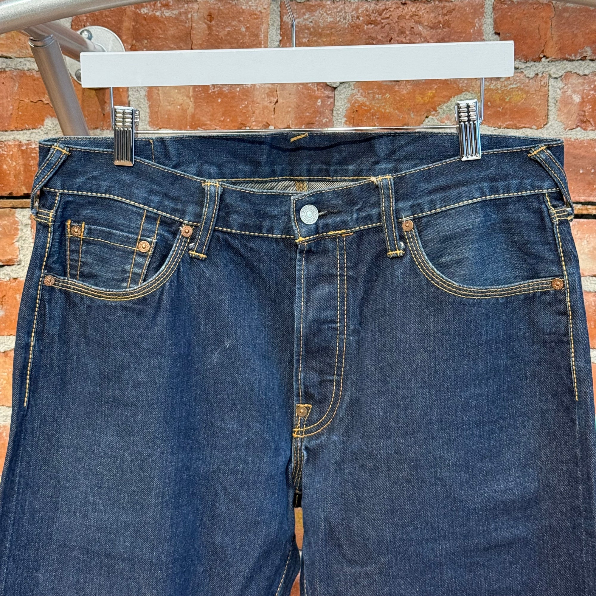 EVISU LOT 0000 PAINTBRUSH DIACOCK DENIM 'INDIGO/WHITE'