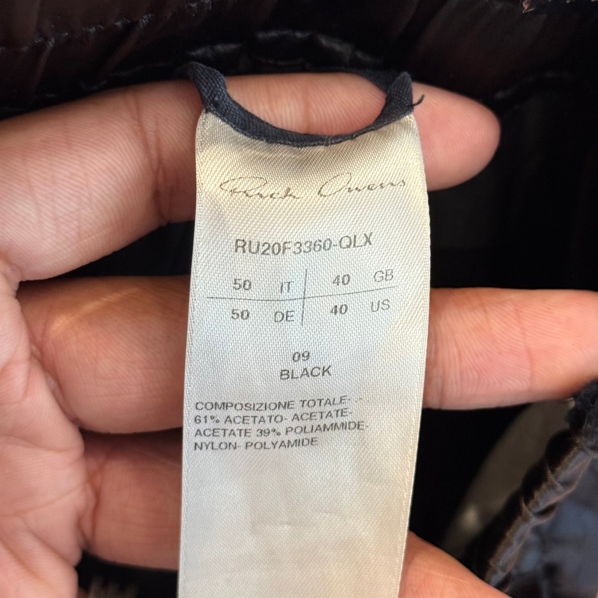 RICK OWENS FW20 PERFORMA BELA POD SHORTS ‘BLACK’