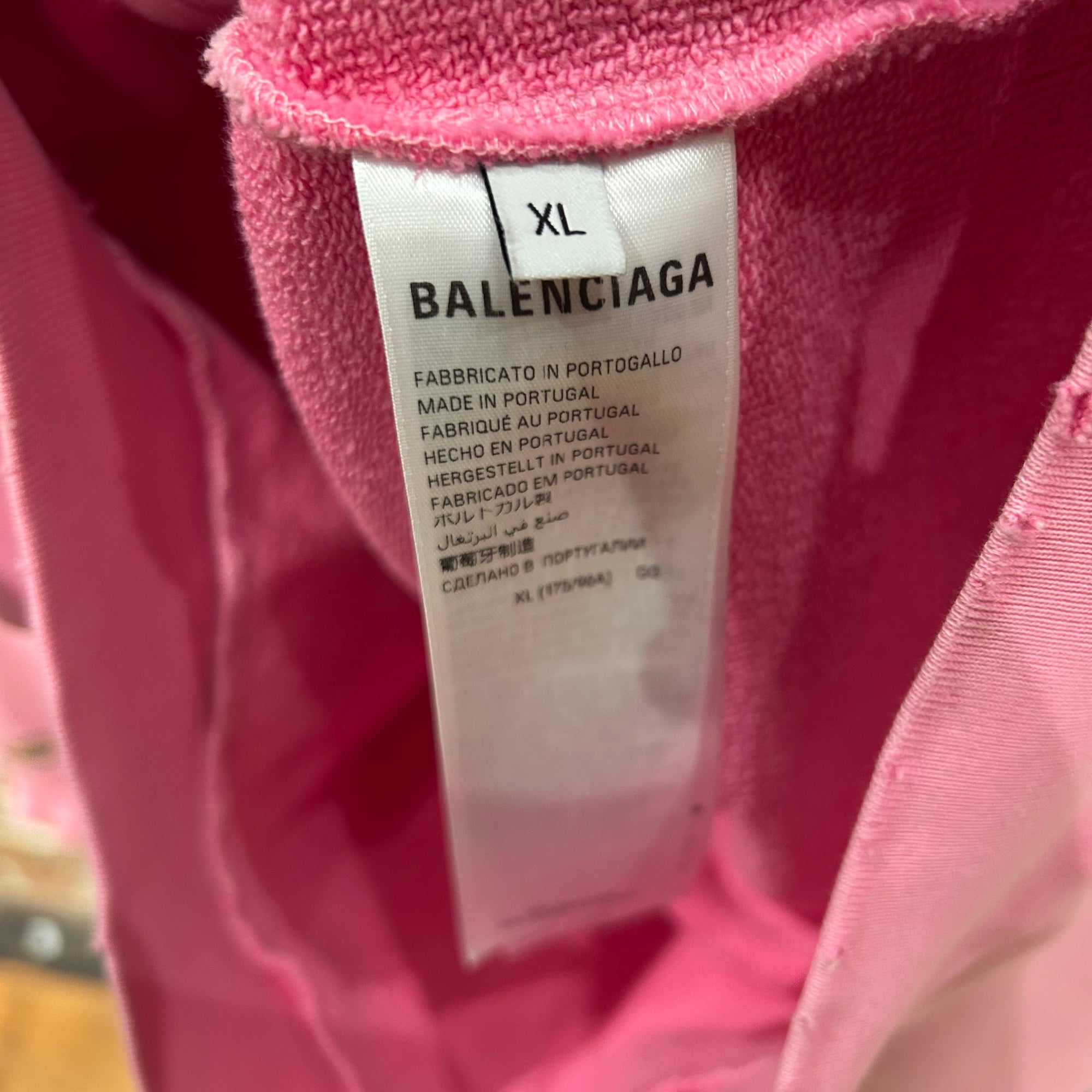 BALENCIAGA SS24 FRUITY STICKER ZIP HOODIE ‘PINK’