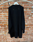JULIUS BOILED WOOL CLOAK CARDIGAN ‘BLACK’
