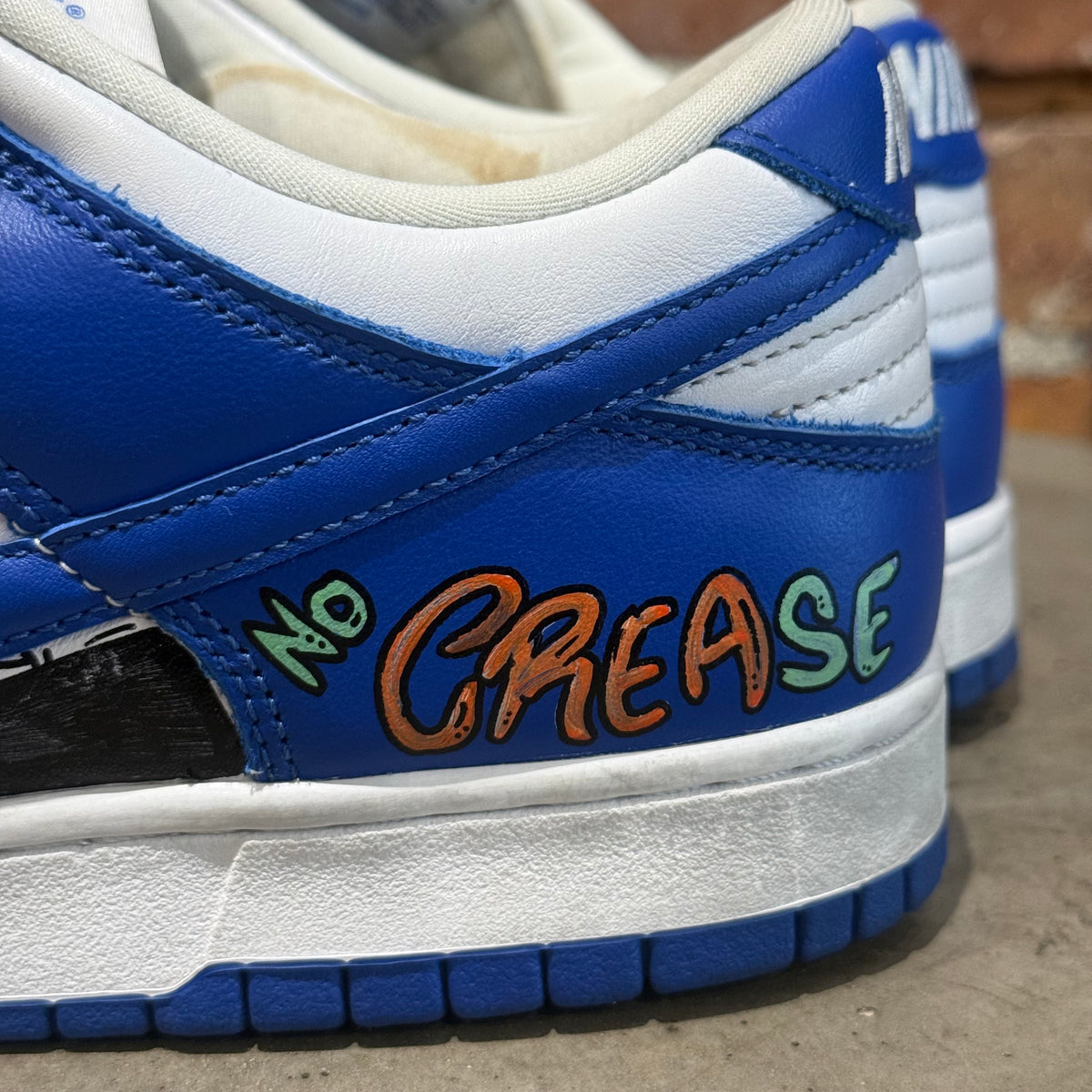 CHROME HEARTS MATTY BOY NIKE DUNK LOW SNEAKERS ‘WHITE/BLUE’