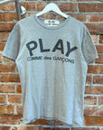 COMME DES GARÇON PLAY SCRIPT LOGO TEE ‘GREY’
