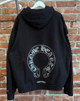 CHROME HEARTS ONLINE EXCLUSIVE SILVER GLITTER LOGO HOODIE ‘BLACK/SILVER’
