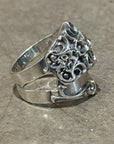 DEAL DESIGN HALF SHADE ARMOR RING 'SILVER'