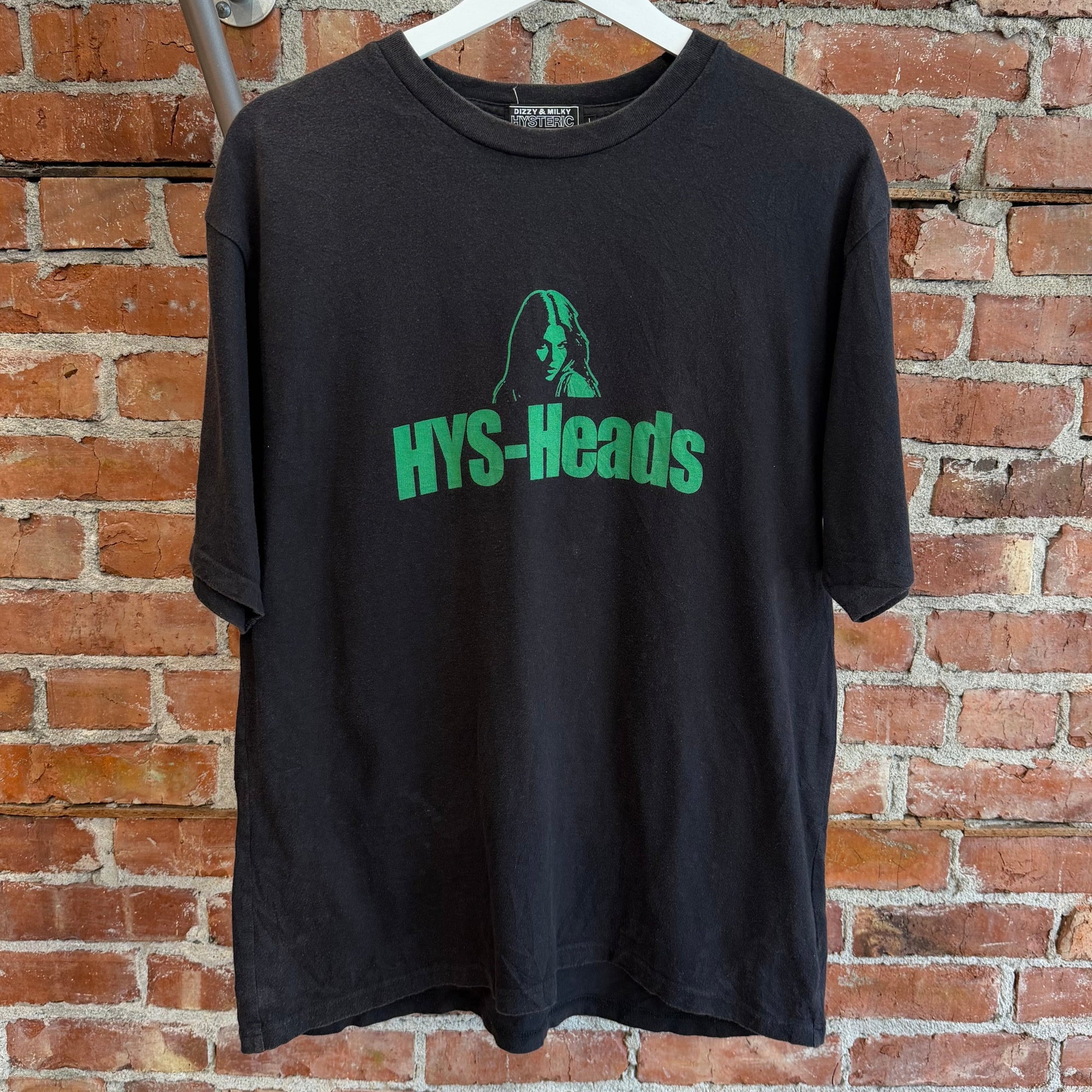 HYSTERIC GLAMOUR HYS-HEADS TEE ‘BLACK/GREEN’
