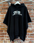 COMME DES GARCONS HOODED PONCHO SWEATSHIRT ‘BLACK’