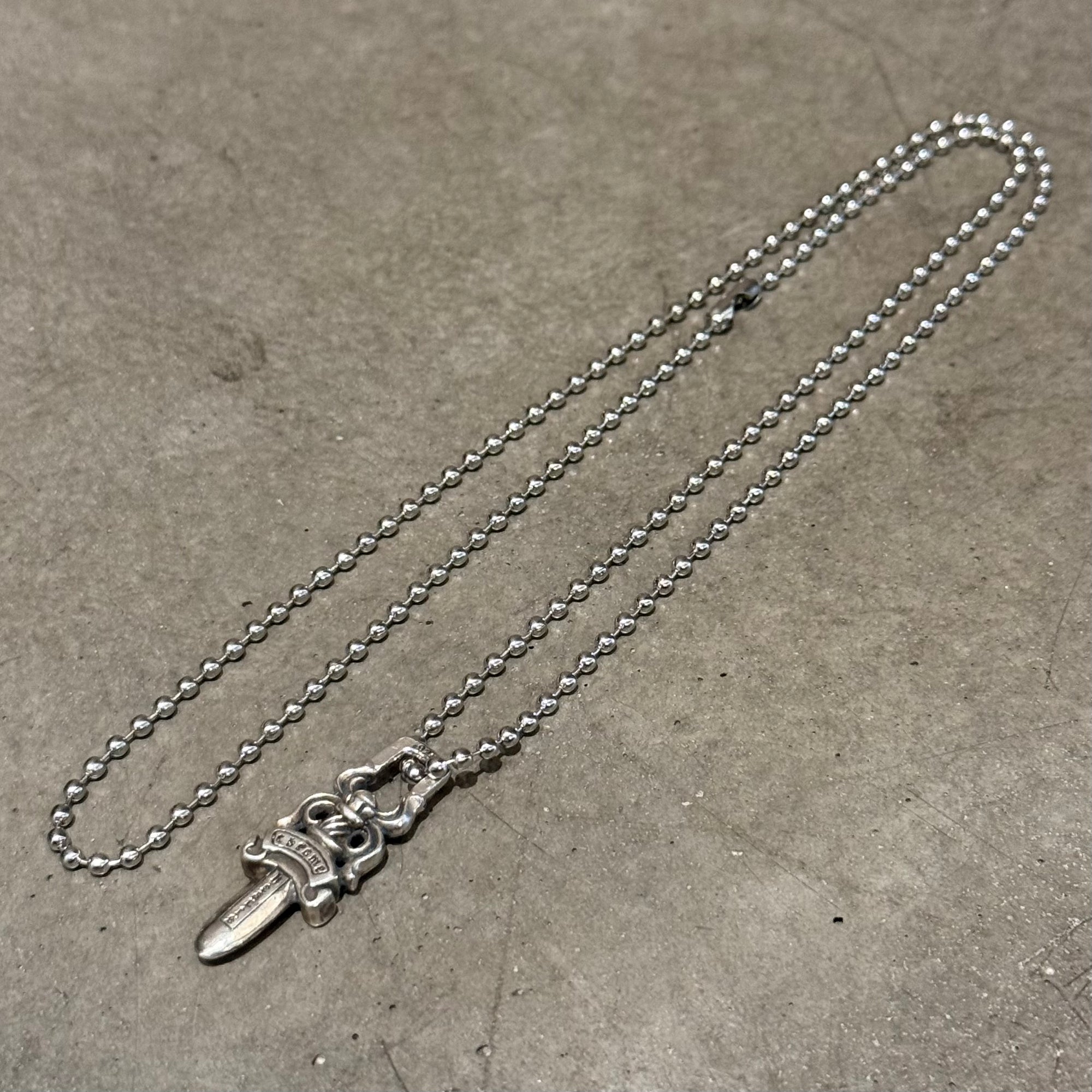 CHROME HEARTS ZIPPER DAGGER NECKLACE 'SILVER'