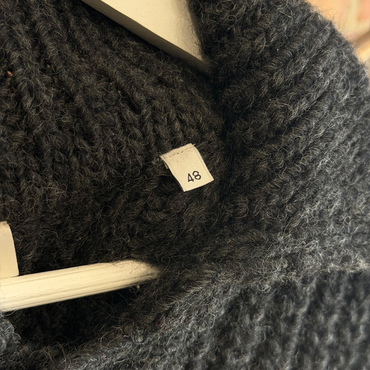 OUR LEGACY BIG PIQUET OVERSIZED SWEATER ‘CHARCOAL’