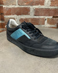 LANVIN LOW TRAINERS ‘BLACK/METALLIC BLUE’