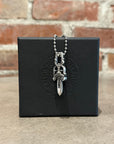 CHROME HEARTS NO. 10 BLACK DIAMOND NECKLACE ‘SILVER’