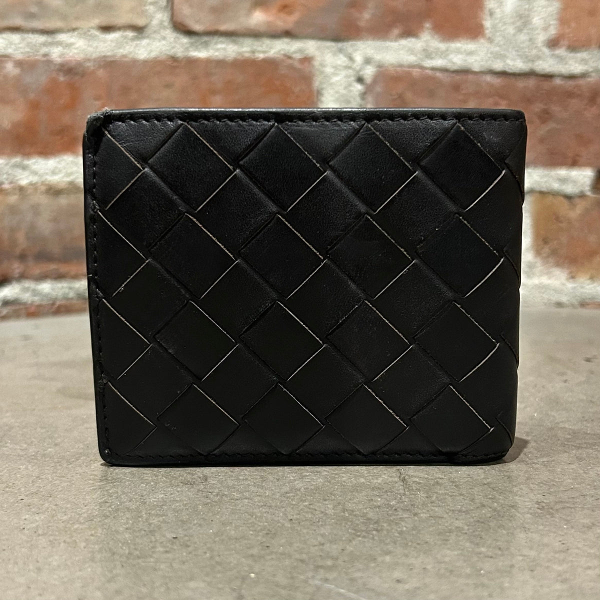 BOTTEGA VENETA INTRECCIATO LEATHER BIFOLD WALLET ‘BROWN’