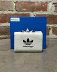 BALENCIAGA X ADIDAS TRIFOLD LAMBSKIN WALLET ‘BLACK/WHITE’