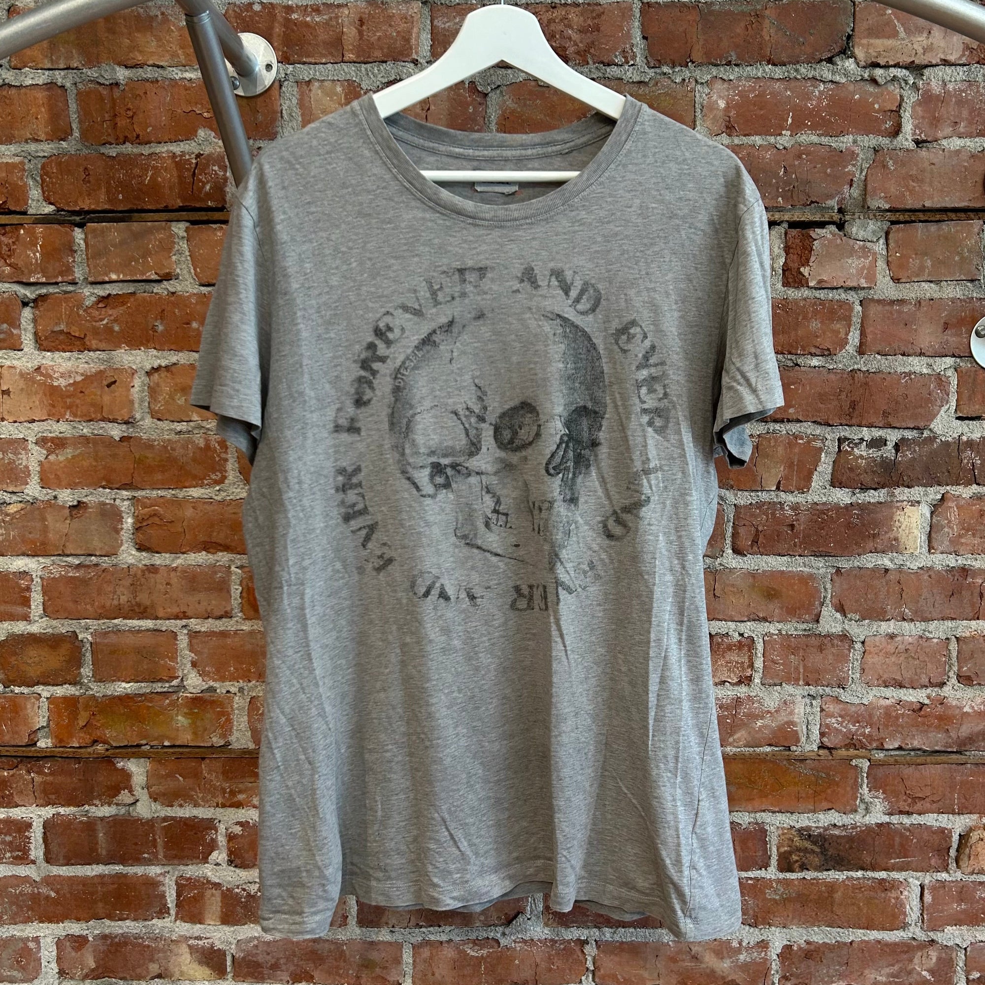 DIESEL SKULL TEE ‘GRAY’