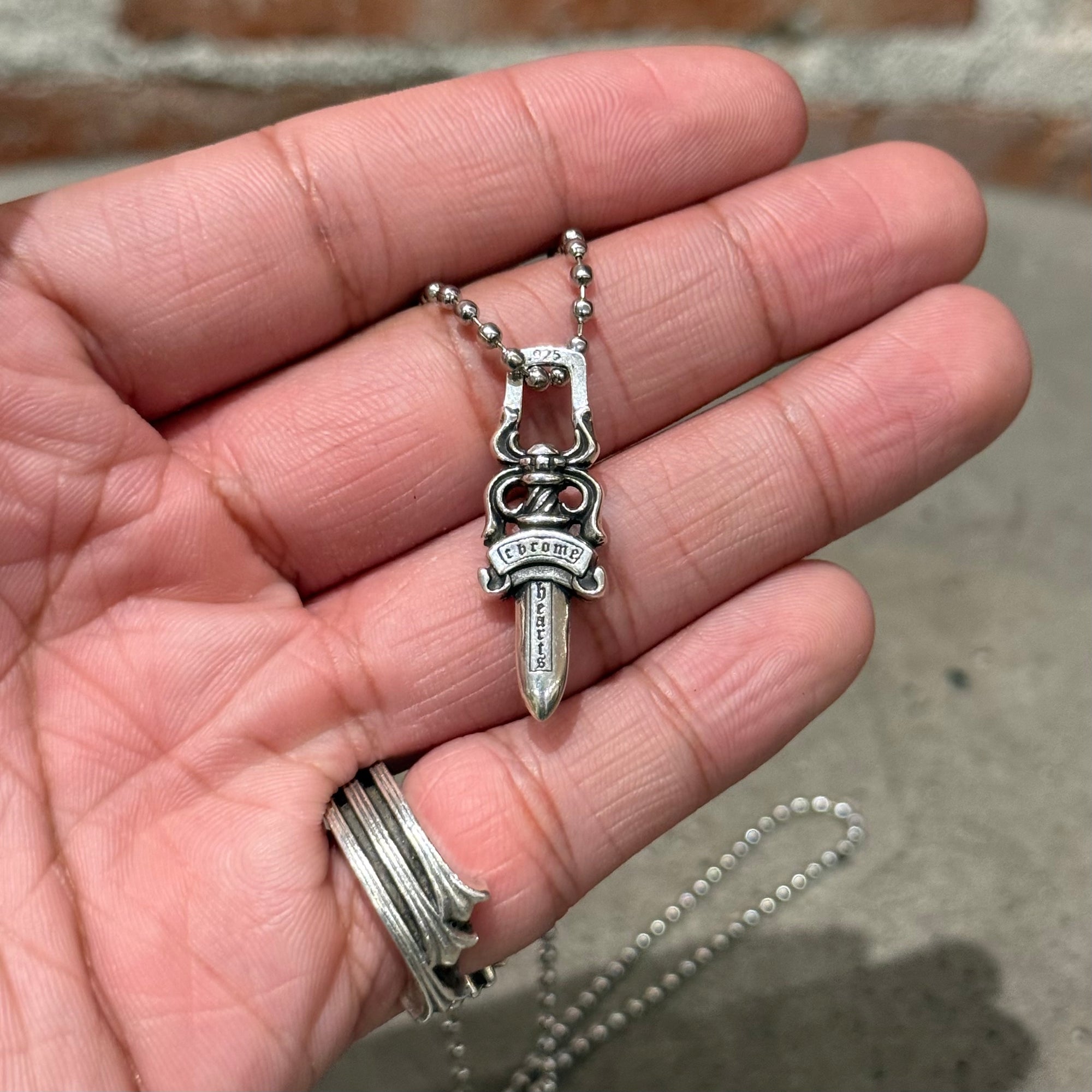 CHROME HEARTS ZIPPER DAGGER NECKLACE 