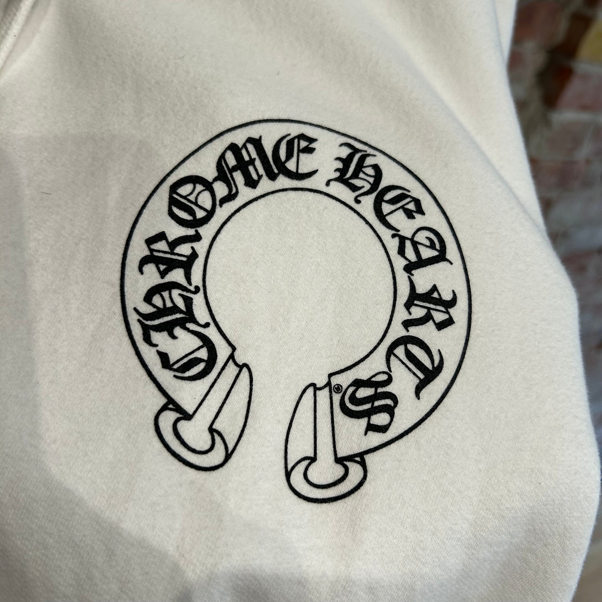 CHROME HEARTS HORSESHOE FLORAL ZIP HOODIE ‘WHITE’
