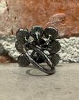 LOUIS VUITTON RUBY FLOWER RING ‘GUNMETAL’