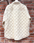 BOTTEGA VENETA QUILTED OVERSHIRT JACKET 'SEA SALT'