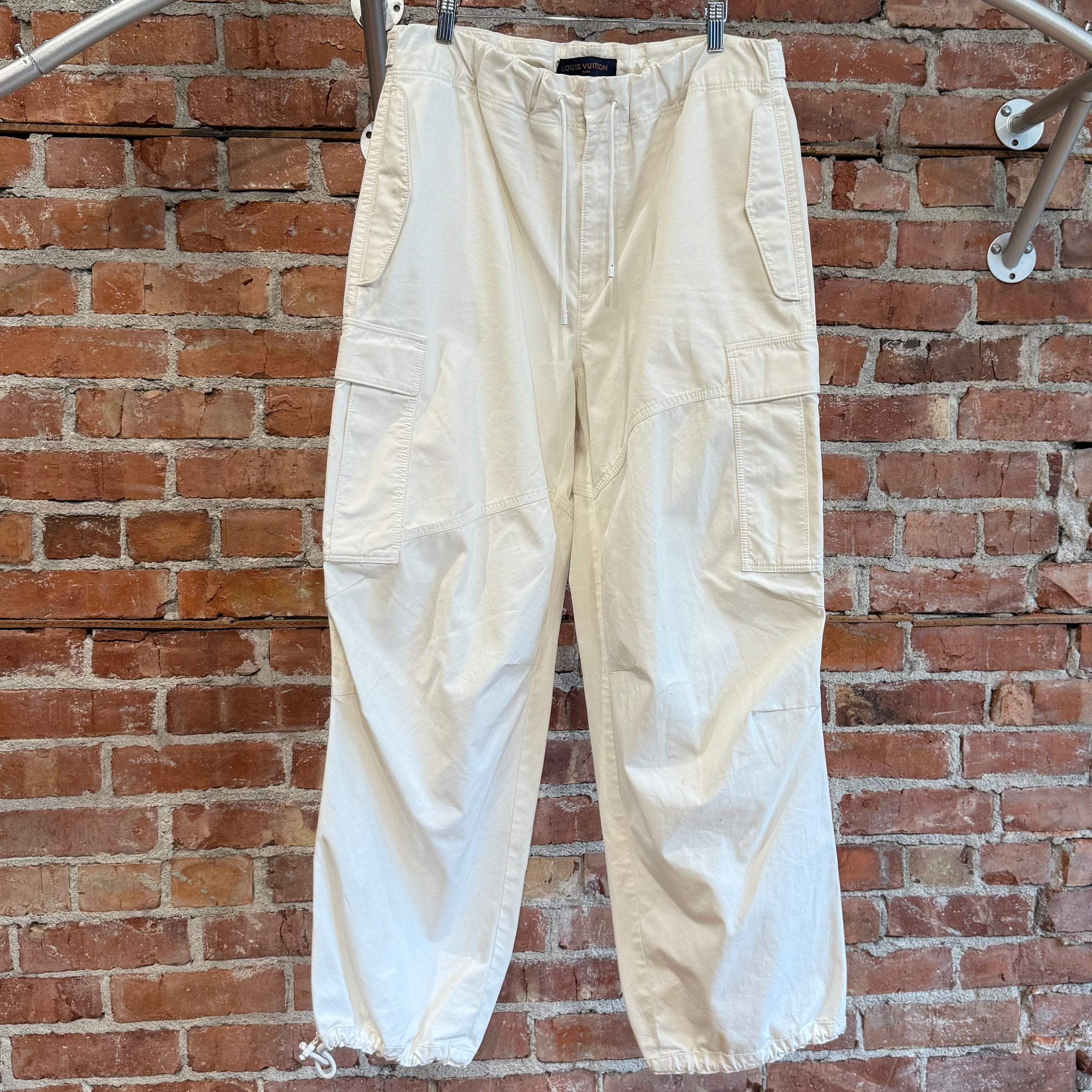 LOUIS VUITTON SS19 VIRGIL MULTI POCKET CARGO PANTS ‘WHITE’
