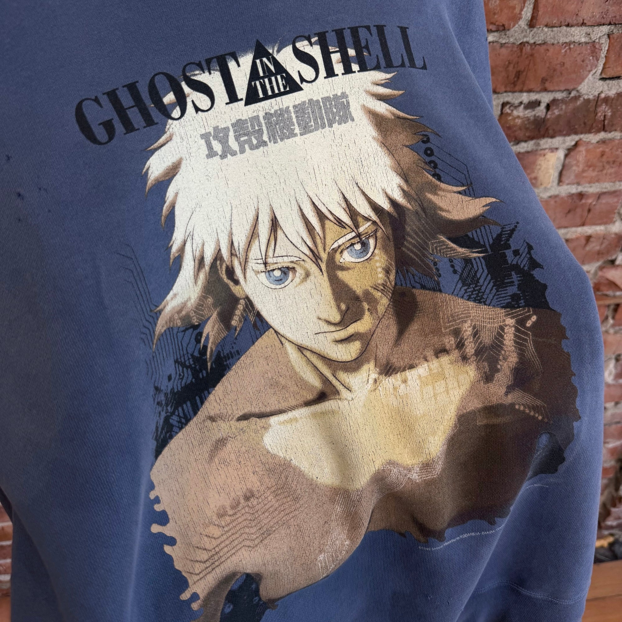SAINT MICHAEL GHOST IN THE SHELL CREWNECK ‘BLUE’