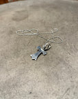 CHROME HEARTS DOUBLE CROSS PENDANT ‘SILVER’