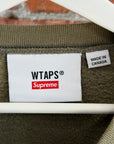 SUPREME FW21 WTAPS UPARMORED LOGO CREWNECK ‘OLIVE’