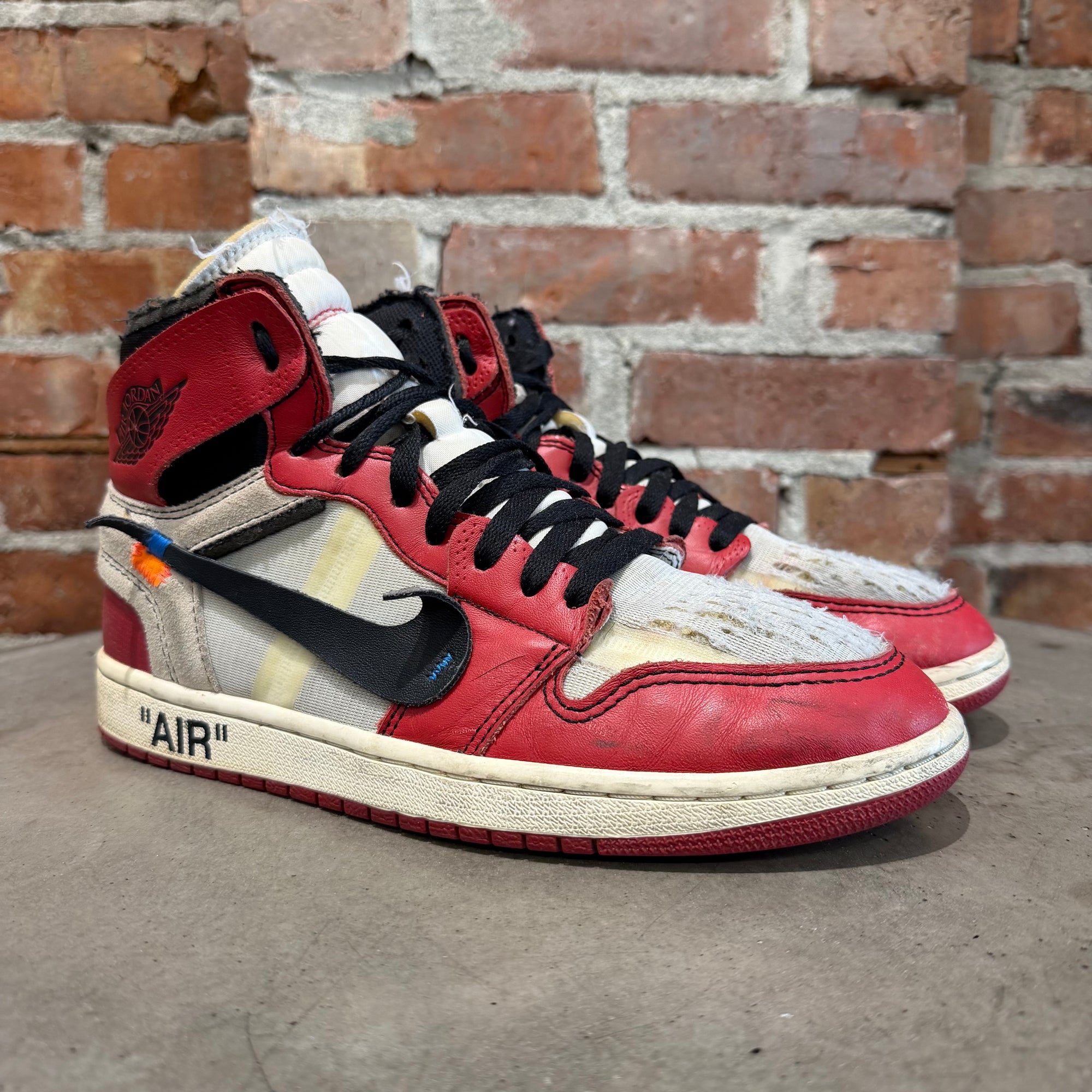 OFF WHITE X JORDAN 1 "THE 10" CHICAGO HIGH SNEAKERS ‘WHITE/RED’