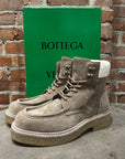 BOTTEGA VENETA HADDOCK ANKLE LACE UP BOOTS ‘TAUPE’