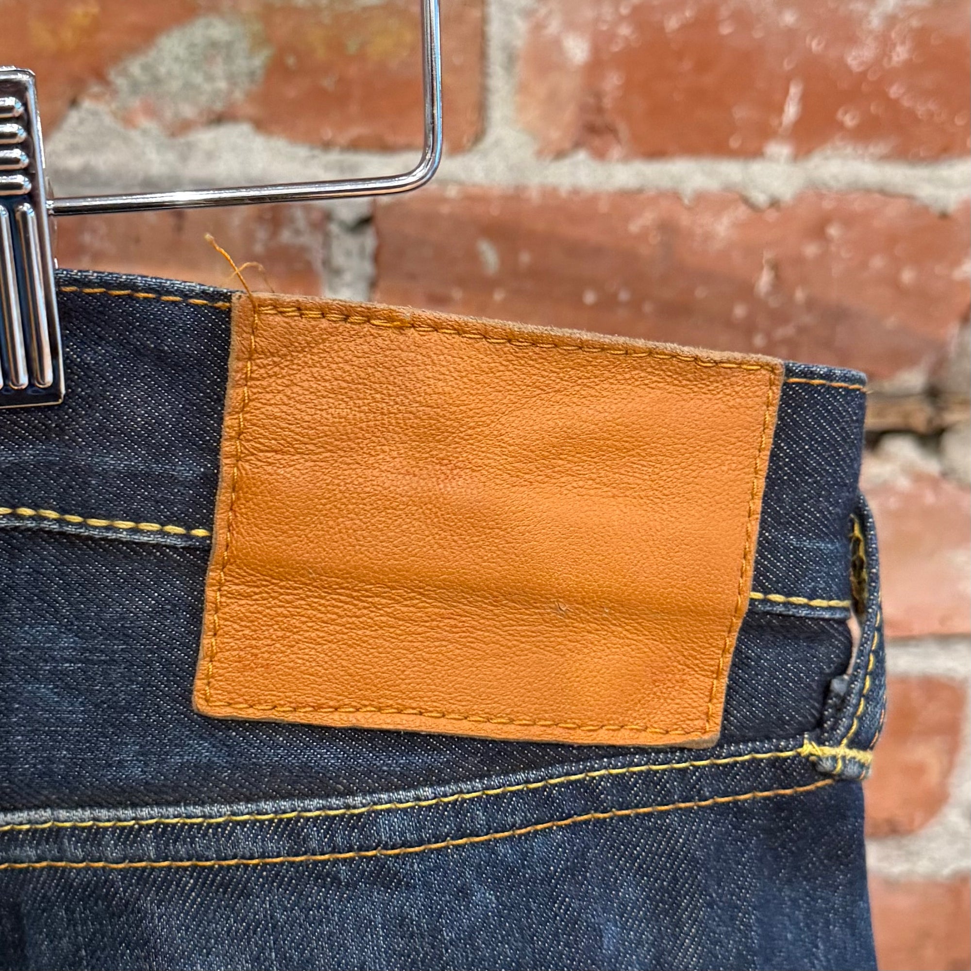 EVISU THICK GULL GULL SLIM STRAIGHT DENIM ‘INDIGO/WHITE’