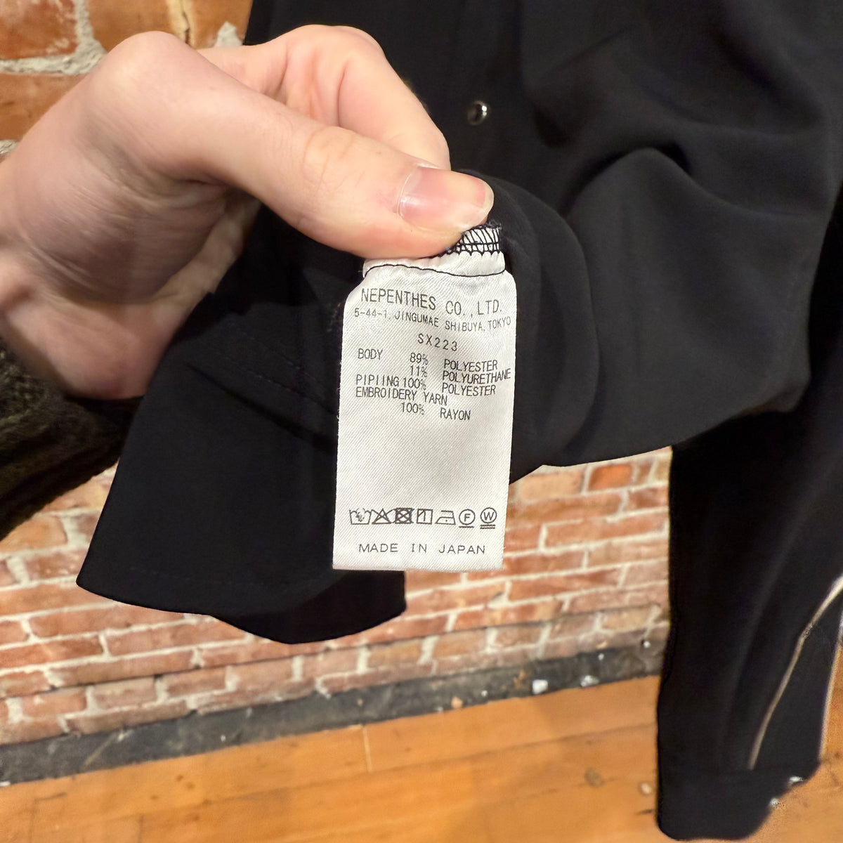 NEEDLES WESTERN SHIRT JACKET ‘BLACK/SILVER’