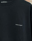 BALENCIAGA SS18 CHEST LOGO TEE ‘BLACK’