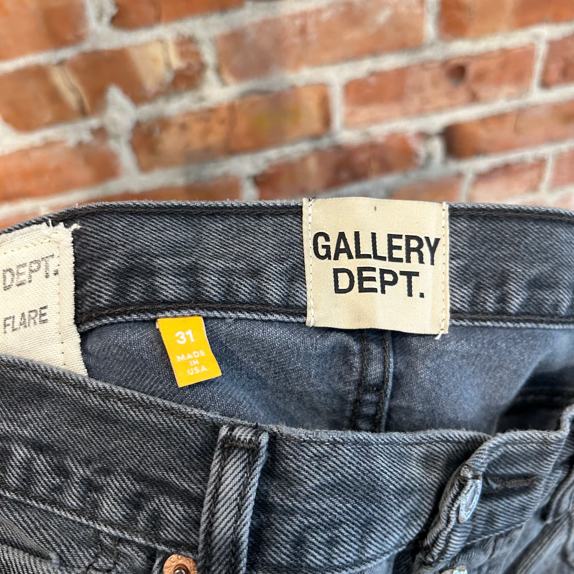 GALLERY DEPT. STUDDED LA FLARE DENIM ‘VINTAGE BLACK’
