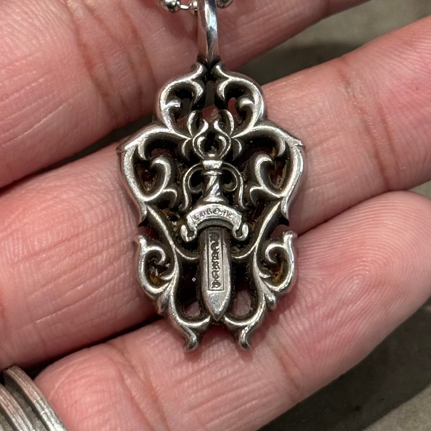 CHROME HEARTS VINE DAGGER NECKLACE ‘SILVER’
