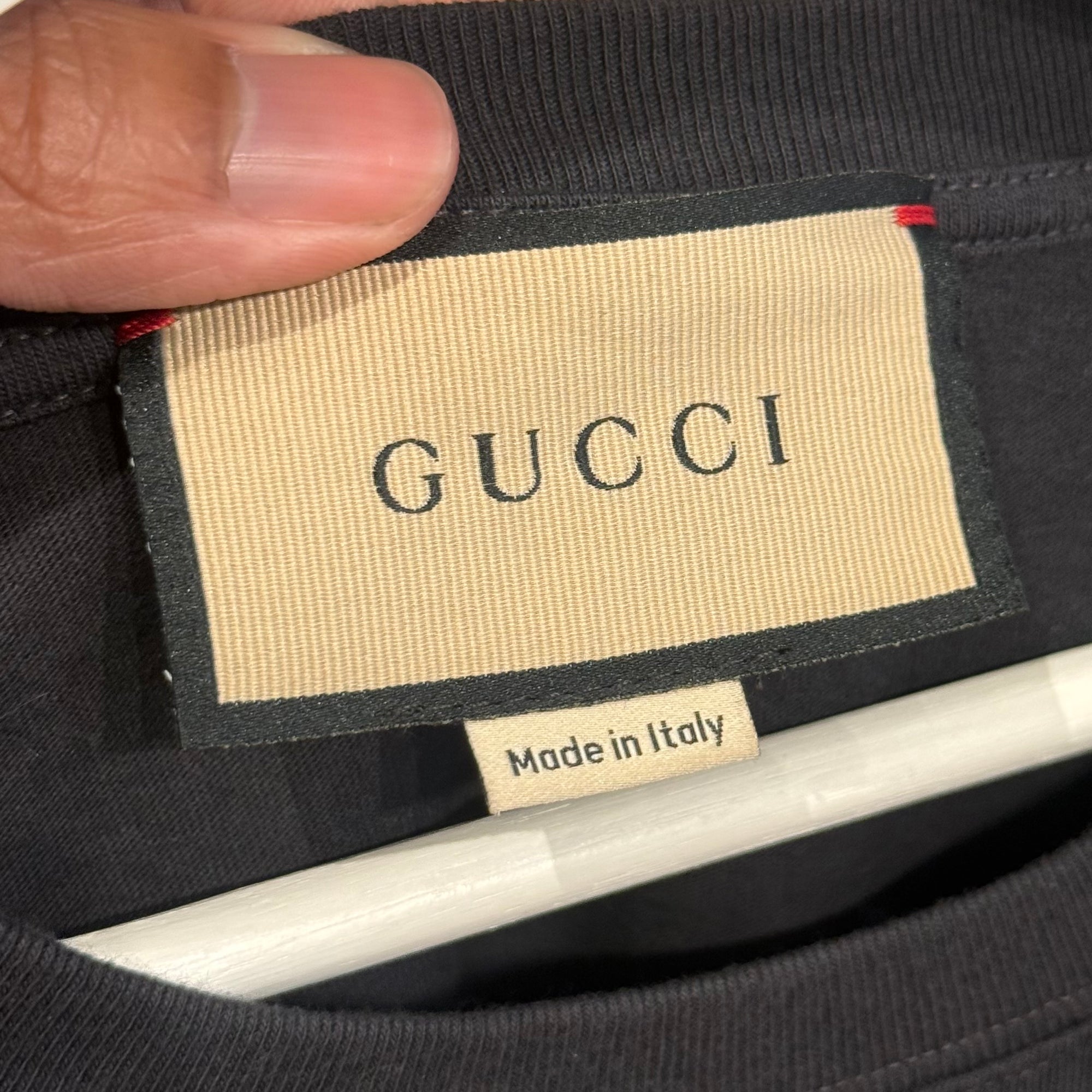 GUCCI DEMNA MUSHROOM LOGO TEE ‘BLACK’