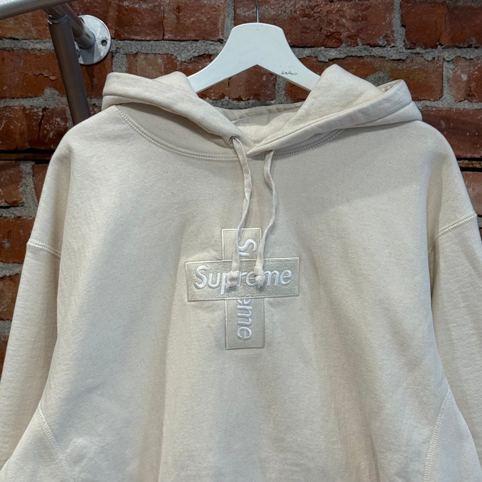 SUPREME FW20 CROSS BOX LOGO HOODIE ‘CREAM’